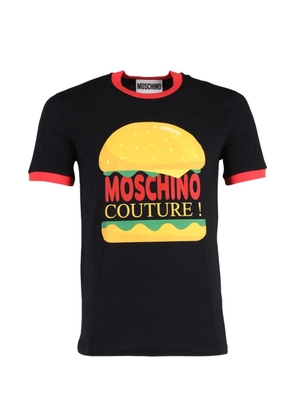 Moschino Pre-Owned burger-print crew-neck T-shirt - Black