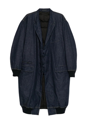 Yohji Yamamoto panelled denim coat - Blue