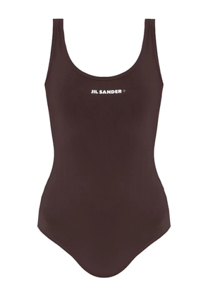 Jil Sander logo-print swimsuit - Brown