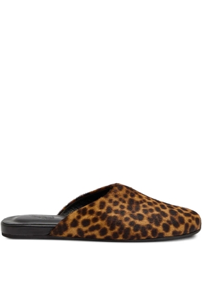 Ancient Greek Sandals leopard-print mules - Brown