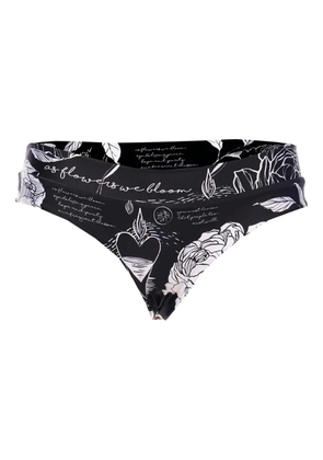 Agua By Agua Bendita Sydelle printed bikini bottom - Black
