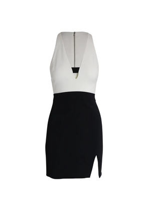 David Koma sleeveless V-neck mini dress - Black
