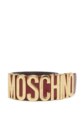 Moschino Pre-Owned logo-plaque belt - Red