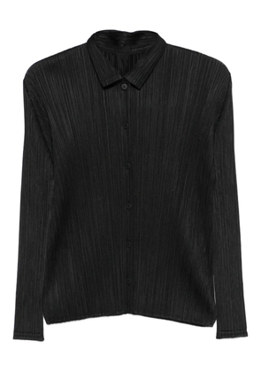 Pleats Please Issey Miyake buttoned pleated top - Black