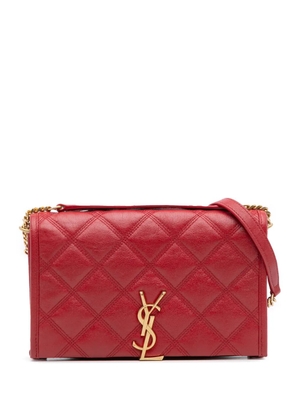 Saint Laurent Pre-Owned 2019 Quilted Lambskin Becky Wallet on Chain shoulder bag - Red