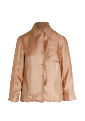 Prada Pre-Owned button-down long-sleeve silk shirt - Pink