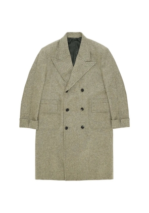 Fortela Bogart herringbone double-breasted coat - Green