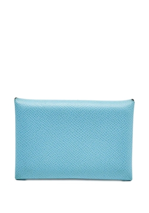 Hermès Pre-Owned Calvi leather card holder - Blue