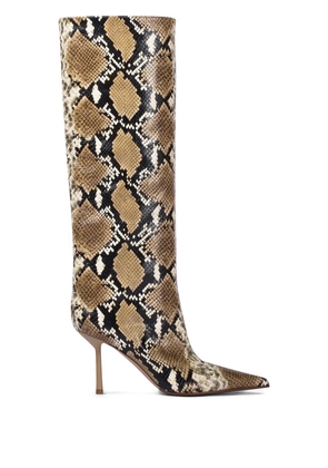 Le Silla 80mmm Bella leather stiletto boots - Brown