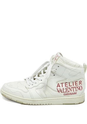 Valentino Garavani Pre-Owned leather high-top sneakers - White