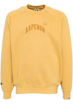 AAPE BY *A BATHING APE® logo-patch sweater - Yellow