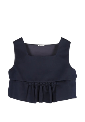 Miu Miu Pre-Owned ruffle-detail cropped top - Blue