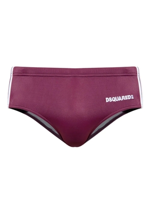 DSQUARED2 side-stripe swim briefs - Purple
