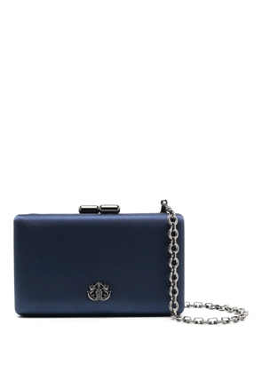 Isla Eva logo-plaque clutch bag - Blue