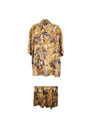 Fendi Pre-Owned printed silk shorts - Yellow
