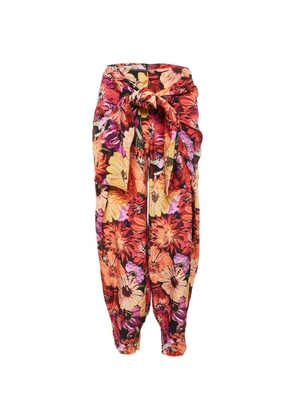 Stella McCartney Pre-Owned floral tie trousers - Red