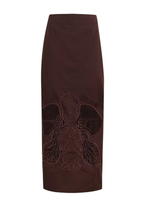 CLEA Leonie midi skirt - Brown