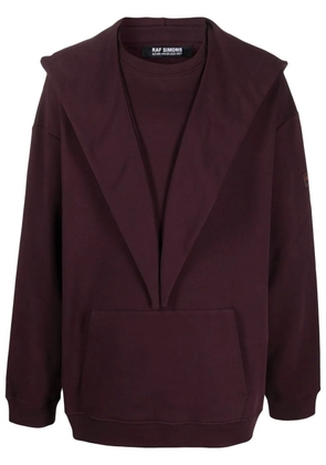 Raf Simons deconstructed cotton hoodie - Purple