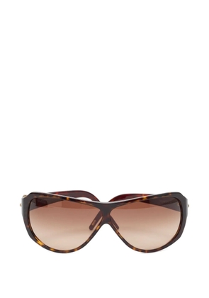 Fendi Pre-Owned 2000 geometric-frame sunglasses - Brown