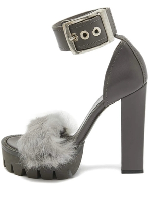 Alexander McQueen Pre-Owned 130mm buckle sandals - Grey