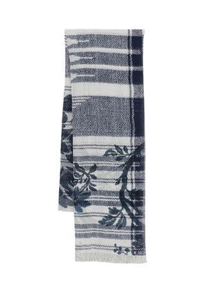 Pierre-Louis Mascia Hawnbci floral-print scarf - Blue