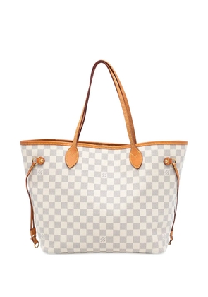 Louis Vuitton Pre-Owned 2019 Damier Azur Neverfull MM tote bag - White