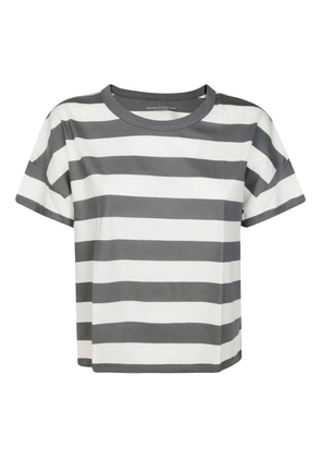 Majestic Filatures striped round neck T-shirt - Grey