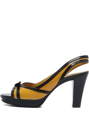 Tod's Vintage 90mm leather heeled sandals - Yellow