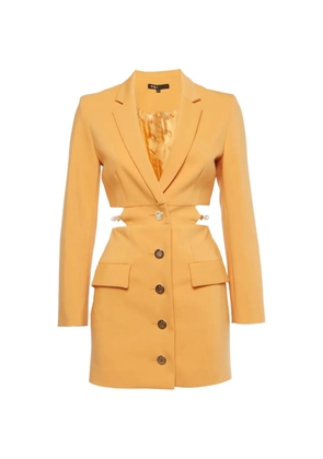 Maje embellished openwork tailored cut-out dress - Orange