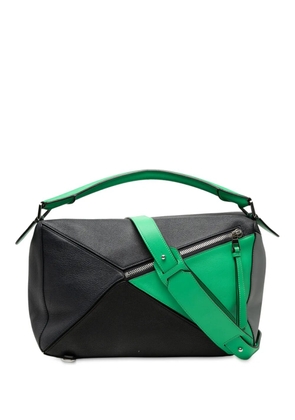 Loewe Pre-Owned 2019 Large Multicolor Calfskin Puzzle satchel - Black