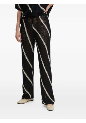 SAMSOE SAMSOE striped knitted trousers - Black