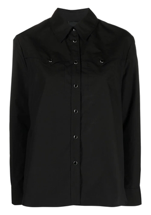 PINKO Western-stitched cotton shirt - Black