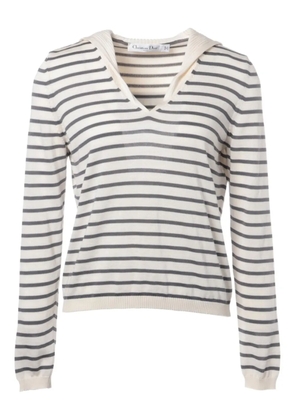 Christian Dior Pre-Owned 2000-2020 knitted hooded top - White