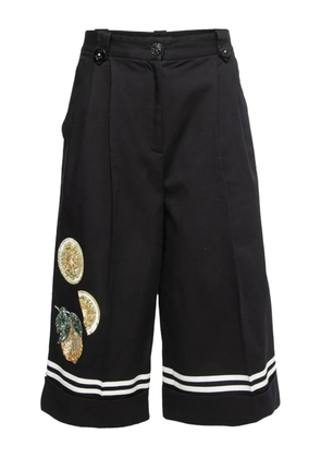 Dolce & Gabbana Pre-Owned embroidered wide-leg trousers - Black