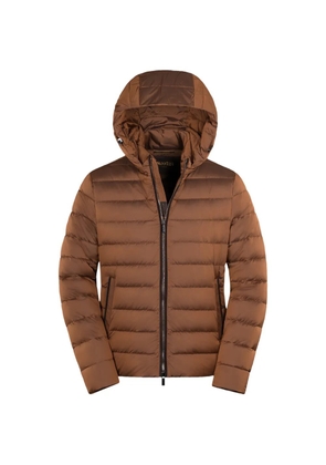 Moorer Eurico hooded padded jacket - Brown
