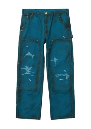 KAMIYA distressed cotton trousers - Blue