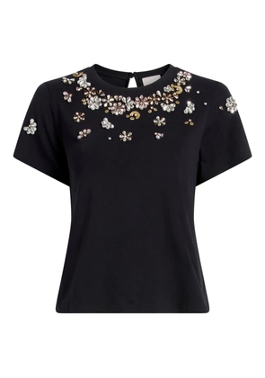 Cinq A Sept embellished-flowers T-shirt - Black
