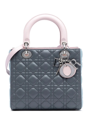 Christian Dior Pre-Owned 2013 Medium Tricolor Lambskin Cannage Lady Dior satchel - Grey
