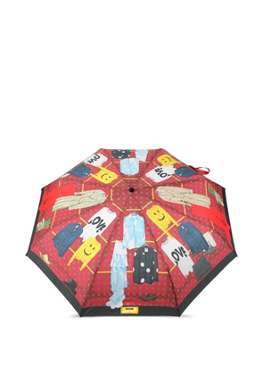 Moschino graphic-print umbrella - Red