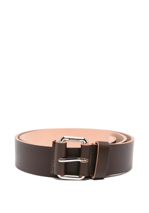 Moschino leather buckle belt - Brown