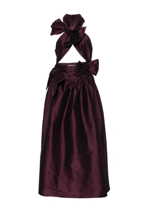 Viktor & Rolf drape bow maxi dress - Purple