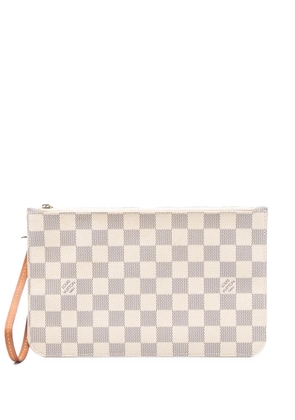 Louis Vuitton Pre-Owned 2019 Damier Azur Neverfull MM pouch - White