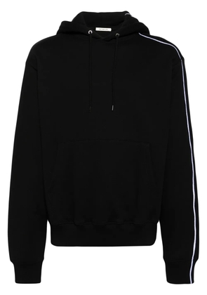 Peter Do stripe-detail drawstring hoodie - Black