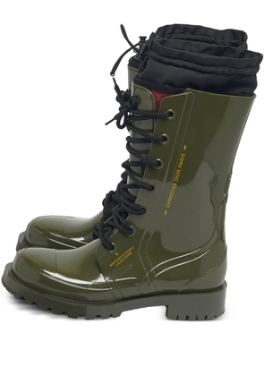 Christian Dior Pre-Owned lace-up rain boot - Green