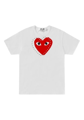 Comme Des Garçons Play logo-print studded-embellishment T-shirt - White