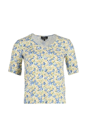 A.P.C. V-neck floral print blouse - Yellow