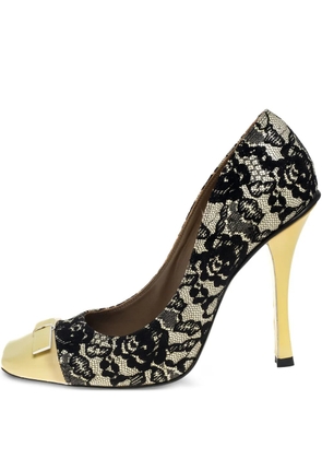 Marc Jacobs Vintage pre-owned 115mm floral-lace pumps - Yellow