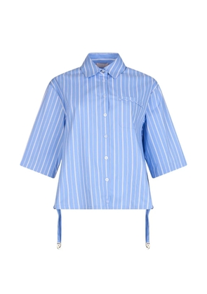 LIU JO striped chest-pocket shirt - Blue