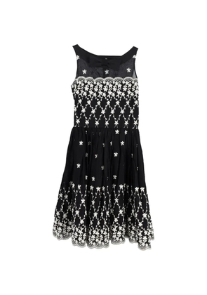 Red Valentino Vintage mini embroidered dress - Black