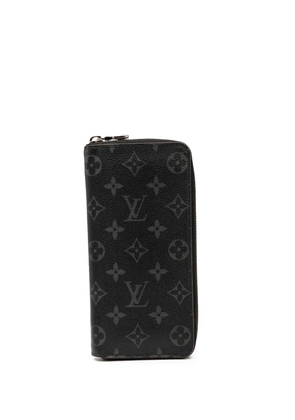 Louis Vuitton Pre-Owned 2021-2025 Monogram Eclipse Vertical Zippy Wallet long wallets - Black